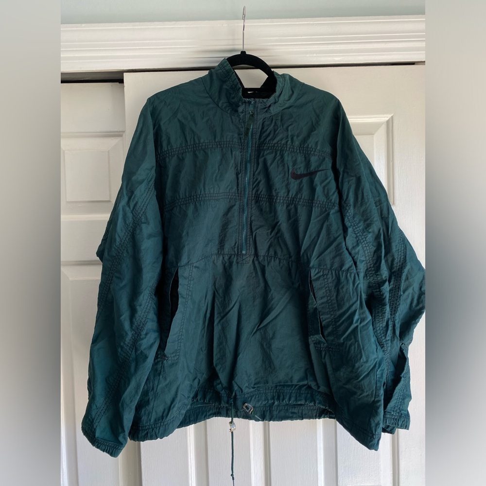 90s Nike Green Windbreaker Pullover Jacket
